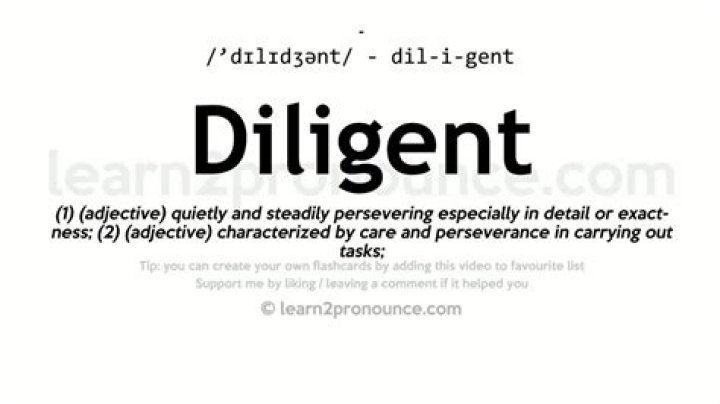 Diligent Pronunciation Diligent Definition Diligent Synonyms