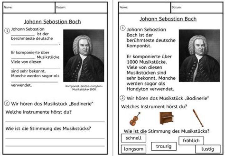 Johann Sebastian Bach Arbeitsblätter Grundschule 5 Tipps Nur Für Sie